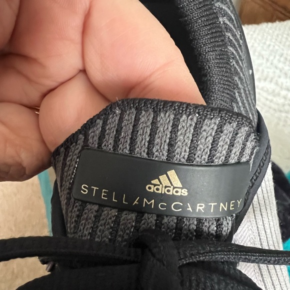 adidas Women's Stella McCartney Black and Gray Patterned Sneakers - Picture 5 of 6